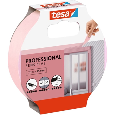 tesa®, nastro di precisione da pittore (sensitive) (L x P) 25 m x 25 mm Rosa 56260 contenuto: 1 rotolo
