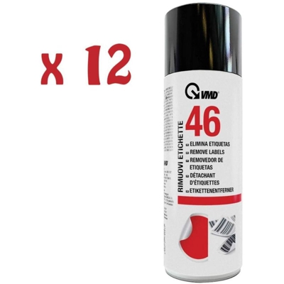 12 Bombolette Spray Rimuovi Etichette Adesivi Colle Nastro 200 Ml Vmd 46