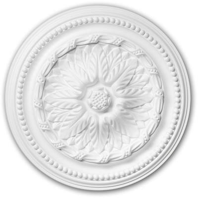 Rosone soffitto parete 156007 Profhome elemento soffitto elemento decorativo stile neoimpero bianco Ø 40 cm - PROFHOME DECOR