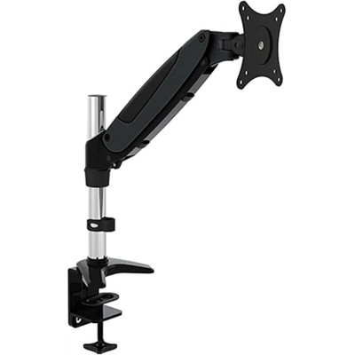 Techly Supporto Tubolare a Gas da Scrivania per Monitor 15-27'' 360mm Nero