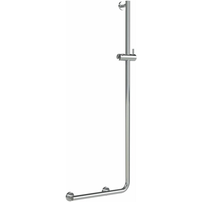299750346 - Barra d'appoggio con supporto doccia mano destra, lucidato - Tiger