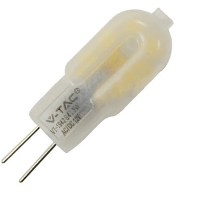 lampadina led bispina 1,50 watt 100 lm 12 volt 20000 ore 300° A+ CE G4 IP20 bianco naturale interno no vtc 4464 - V-TAC
