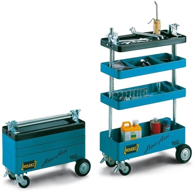 HAZET Carrello officina Assistente 160ST con piano di lavoro, 2 scatole intermedie Scatola inferiore Ruote girevoli con doppio arresto
