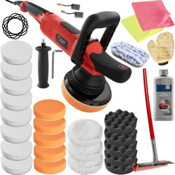 Lucidatrice eccentrica K7250 - lucidatrice auto, lucidatrice per auto - 28 pezzi incl. prodotto per lucidatura - TECTAKE en oferta