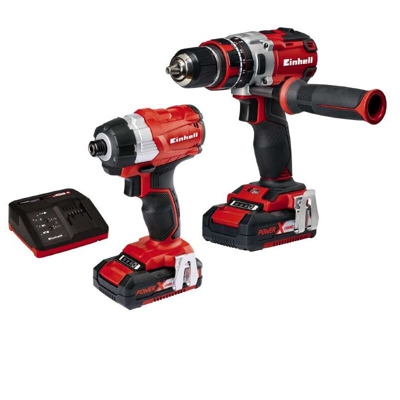 Set trapano e avvitatore impulsi a batteria Einhell TE-TK 18 LI KIT