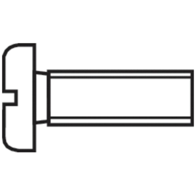 TOOLCRAFT 815586 Viti cilindriche M3 16 mm Taglio DIN 84 Acciaio zincato 100 pz.