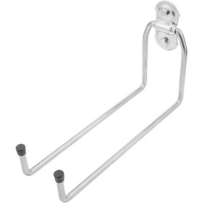 PrimeMatik - Gancio da parete multiuso in acciaio zincato 250 mm