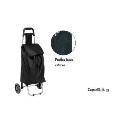Carrello Spesa Amigo Nero Lt.32 - NO BRAND