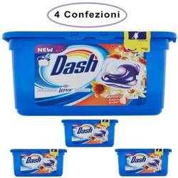 Dash allin1 pods detersivo per lavatrice in monodosi ambra 4 confezioni da 30 capsule precio