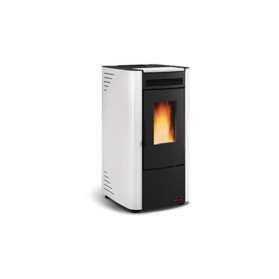 Stufa a Pellet Ketty Rivestimento in Acciaio Verniciato Potenza Termica 6.3 kW 180 m3 Riscaldabili