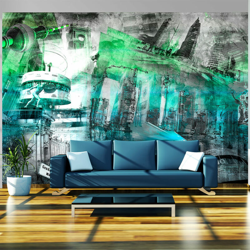 Fotomurale Berlino collage verde cm 300x210 Artgeist precio