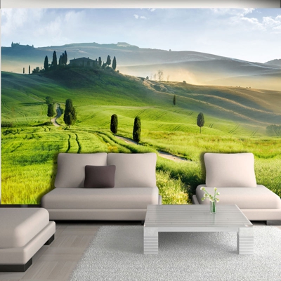 Fotomurale Mattina nel villaggio cm 300x210 Artgeist