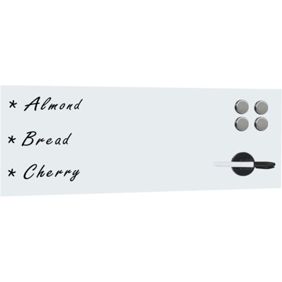 Lavagna Magnetica a Parete in Vetro 60x20 cm Bianca - VIDAXL