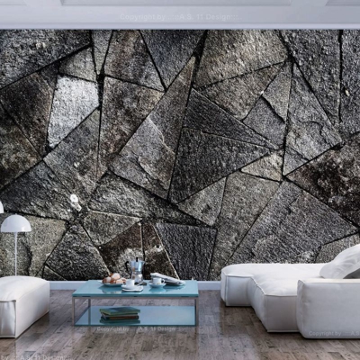 Fotomurale Pavement Tiles Grey cm 300x210 Artgeist