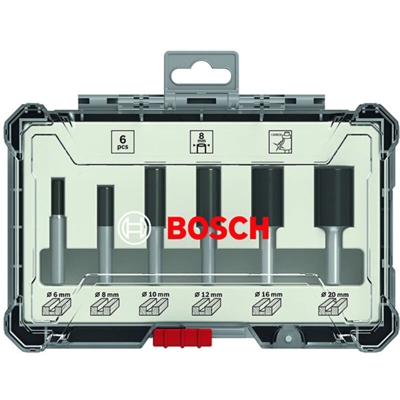 Le frese per scanalature Bosch Set, 6 pz., 6 mm, manico 2607017465 - Bosch Accessories