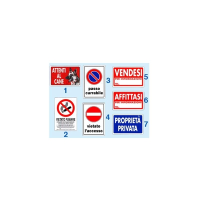 Cartelli segnalatori uso privato - FR