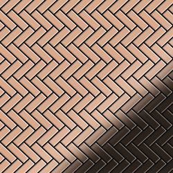 Mosaico metallo solido Rame laminato ramato rosso spesso 1,6 mm ALLOY Herringbone-CM en oferta