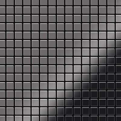 Mosaico metallo solido Titanio specchiato Smoke grigio scuro spesso 1,6 mm ALLOY Mosaic-Ti-SM