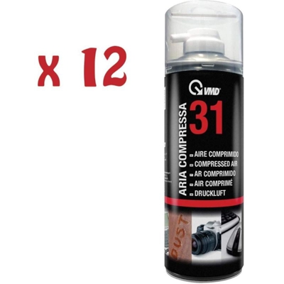 12 Bombolette Spray Aria Compressa 400Ml Con Convogliatore 31 - Vmd