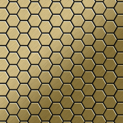 Mosaico metallo solido Titanio spazzolato Gold oro spesso 1,6 mm ALLOY Honey-Ti-GB características