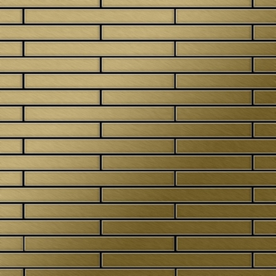Mosaico metallo solido Titanio spazzolato Gold oro spesso 1,6 mm ALLOY Avenue-Ti-GB