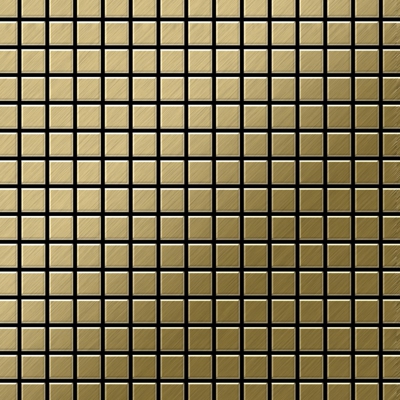 Mosaico metallo solido Titanio spazzolato Gold oro spesso 1,6 mm ALLOY Mosaic-Ti-GB