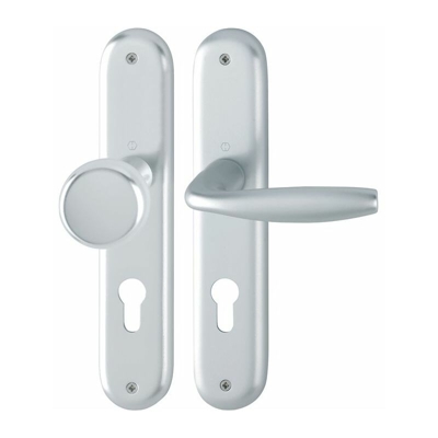 Set di piastre lunghe New York 53/273P/1810 in alluminio. F1 PZ 72 mm DIN L/R - Hoppe