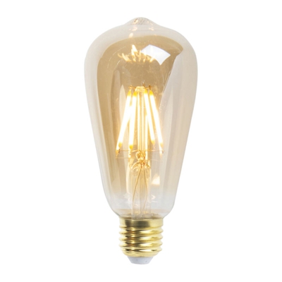 Set di 5 lampade a filamento LED dimmerabili E27 ST64 goldline 5W 360 lm 2200K - Luedd