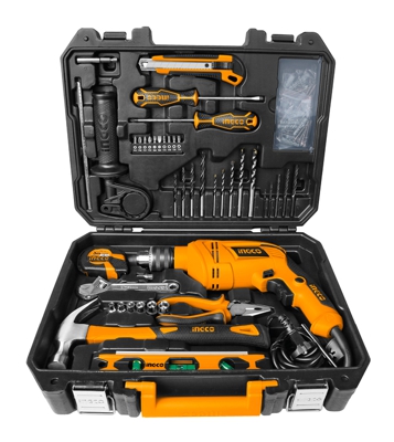 TRAPANO 650W 101pz A PERCUSSIONE SVITA/AVVITA REG.VELOCITA' INGCO