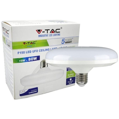 Lampadina LED V-TAC Chip Samsung E27 15W UFO F150 3000K