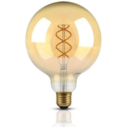V-tac - lampadina globo filo led vintage ambrata 220-240 volt 300° 5 watt A+ CE E27 bianco caldo no tec 610643 precio