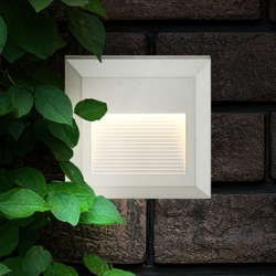 V-TAC VT-1152 Lampada applique LED 2W parete segnapasso bianco caldo 3000K quadrato bianco IP65 - SKU 1321 en oferta