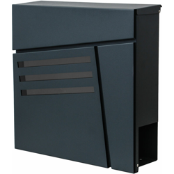 Cassetta portalettere a parete HWC-B28 acciaio zincato 12x37x37cm antracite - MENDLER características