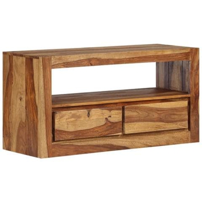Mobile Porta Tv In Legno Massello Di Sheesham 80x30x40 Cm