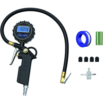 Homelody - GEKER Manometro Pressione Gomme,Manometro Digitale Precisa Pistola Gonfiaggio Pneumatici di Auto Moto Biciclette 100 PSI