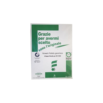Sacchetti Folletto Vk135/6 N° 6 Pz Originali