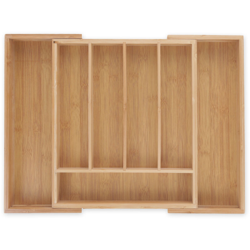 Portaposate la Bambù, Marrone, adatto per cassetto, da 5 fino a 7 scompartimenti, con le seguenti misure HBT: 5 x 48,5 x 37 cm, ideale per ogni en oferta