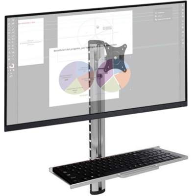 Techly Np Postazione di lavoro da parete (monitor, tastiera)