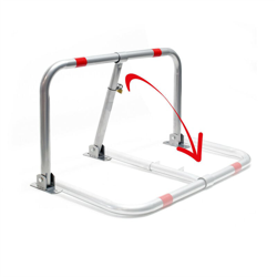 Sbarra dissuasore anti parcheggio sosta auto ribaltabile con lucchetto - STICKERSLAB en oferta