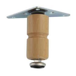 Ghezzi Lino - Piedino Legno Con Piastra Per Mobili Cm.15 Legno Chiaro 12 Pz características
