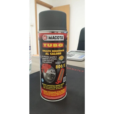 Macota Smalto Antracite Liscio Resistente al Calore Fino a 800 Gradi Con Valvola - LGVSHOPPING