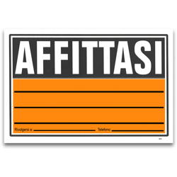 Cartello targa affittasi rivolgersi a numero locale attivita' pvc 20 x 30 cm - ASIASHOPPING en oferta