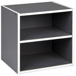 Cubo mensola 35 cm componibile a libreria arredamento moderno -Cubo con anta / Grigio - ANDREA BIZZOTTO precio