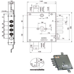 Serratura Moia Blindata '664/281 Dfb' precio