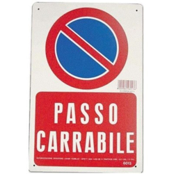 EAC - Cartello Segnaletico Segnaletica Stradale Sosta Vietata anche Di Notte 30x20cm características