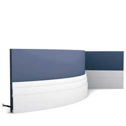 Battiscopa Orac Decor SX180F MODERN HIGH LINE Cornice in poliuretano flessibile modanatura bianco 2m precio
