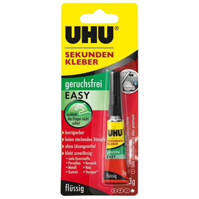 Colla Instantaneo Easy, Senza Solvente, Tubo Di 3 G (A 10) - UHU