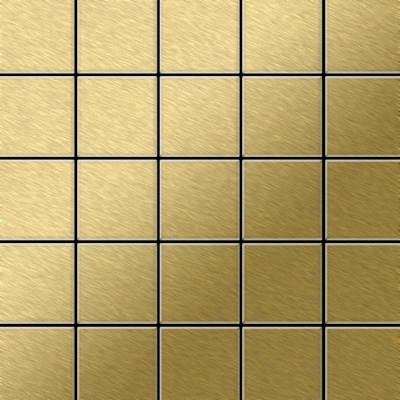 Mosaico metallo solido Titanio spazzolato Gold oro spesso 1,6 mm ALLOY Century-Ti-GB