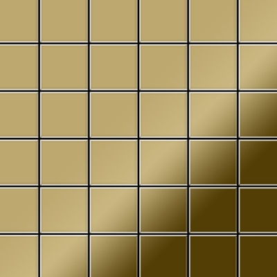 Mosaico metallo solido Titanio specchiato Gold oro spesso 1,6 mm ALLOY Cinquanta-Ti-GM