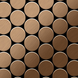 Mosaico metallo solido Titanio spazzolato Amber rame spesso 1,6 mm ALLOY Medallion-Ti-AB precio